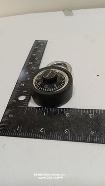 Combination Padlock Black Chrome Dial Lock